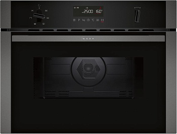 МИКРОВОЛНОВАЯ ПЕЧЬ NEFF C1AMG84G0 - N50, ГРАФИТОВЫЙ СЕРЫЙ, ГОРЯЧИЙ ВОЗДУХ, ГАРАНТИЯ 7 ЛЕТ, РАЗМЕРЫ 60 X 45 СМ