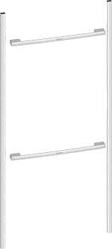 NEFF Z912AMY0 - гибкий дизайнерский комплект для бесшовной комбинации , 120 см, металлического серебра или для выдвижного ящика (нагревательный, вспомогательный, вакуумный), духовки и компактной духовки